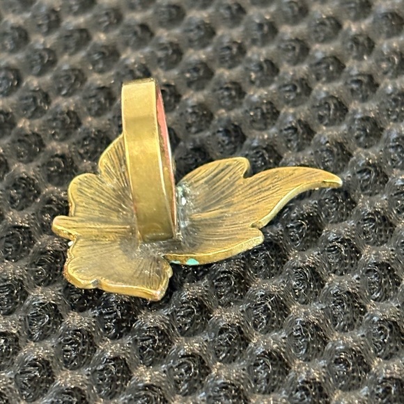 Vintage Bold Textured Maple Leaf
Cocktail Ring Unique Statement Piece Size 6 - Picture 5 of 9